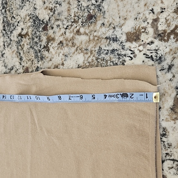 Creamy Taupe Cross over Knit midi dress - small - Picture 6 of 8